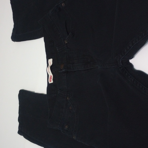 Boys Levis 502 Regular Taper Black Denim Pants - Picture 7 of 10